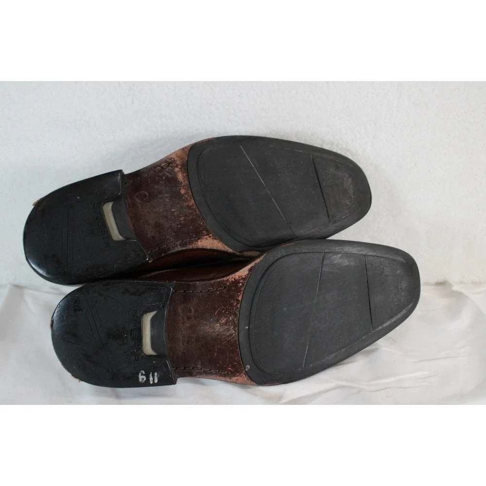 Cole Haan Mens Brown Leather Moc‎ Toe Derby Shoes N Air 9 M 762785